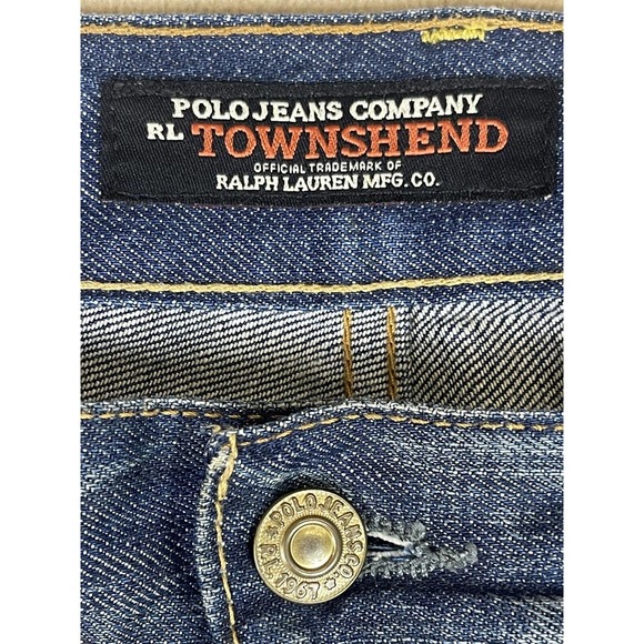 Polo Jeans Ralph Lauren Mens 38 Townshend Jeans Low Rise Slim Fit Button Fly - Picture 8 of 14